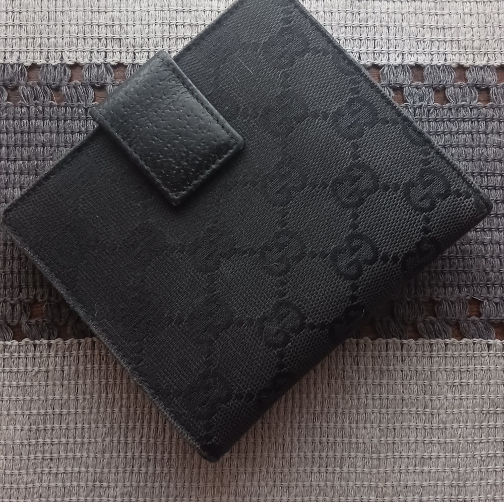 Gucci Vintage Eclipse Compact Wallet Black - Picture 3 of 9